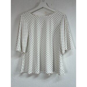 Uniqlo Womens Off-White Joy of Print Crepe Jersey Half Sleeve T-Shirt Medium New